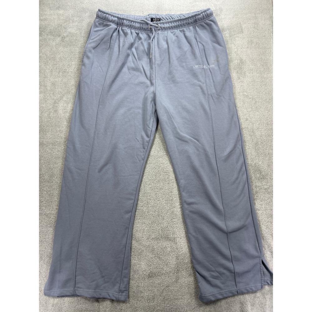 boohooMAN Sweatpants Mens 5XL Blue Limited Edition Seam Detail Joggers